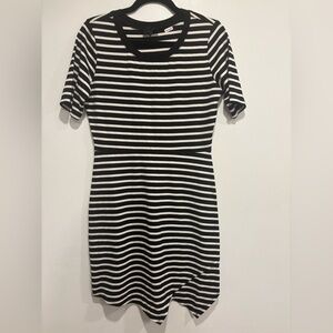 Lumiere Monochrome Striped Dress (M)